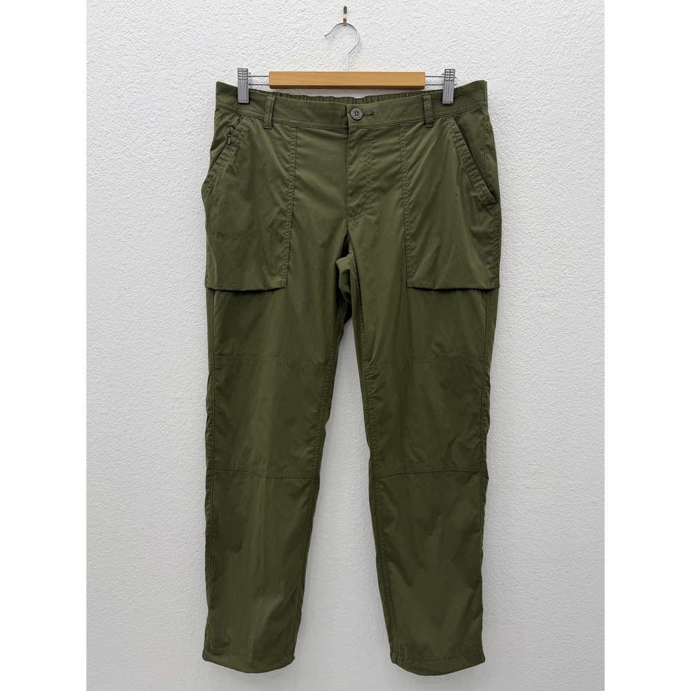 REI Co-op Savanna Trails Pants‎ Olive Green Hiking Outdoor Bungee Cuff 10 Petite